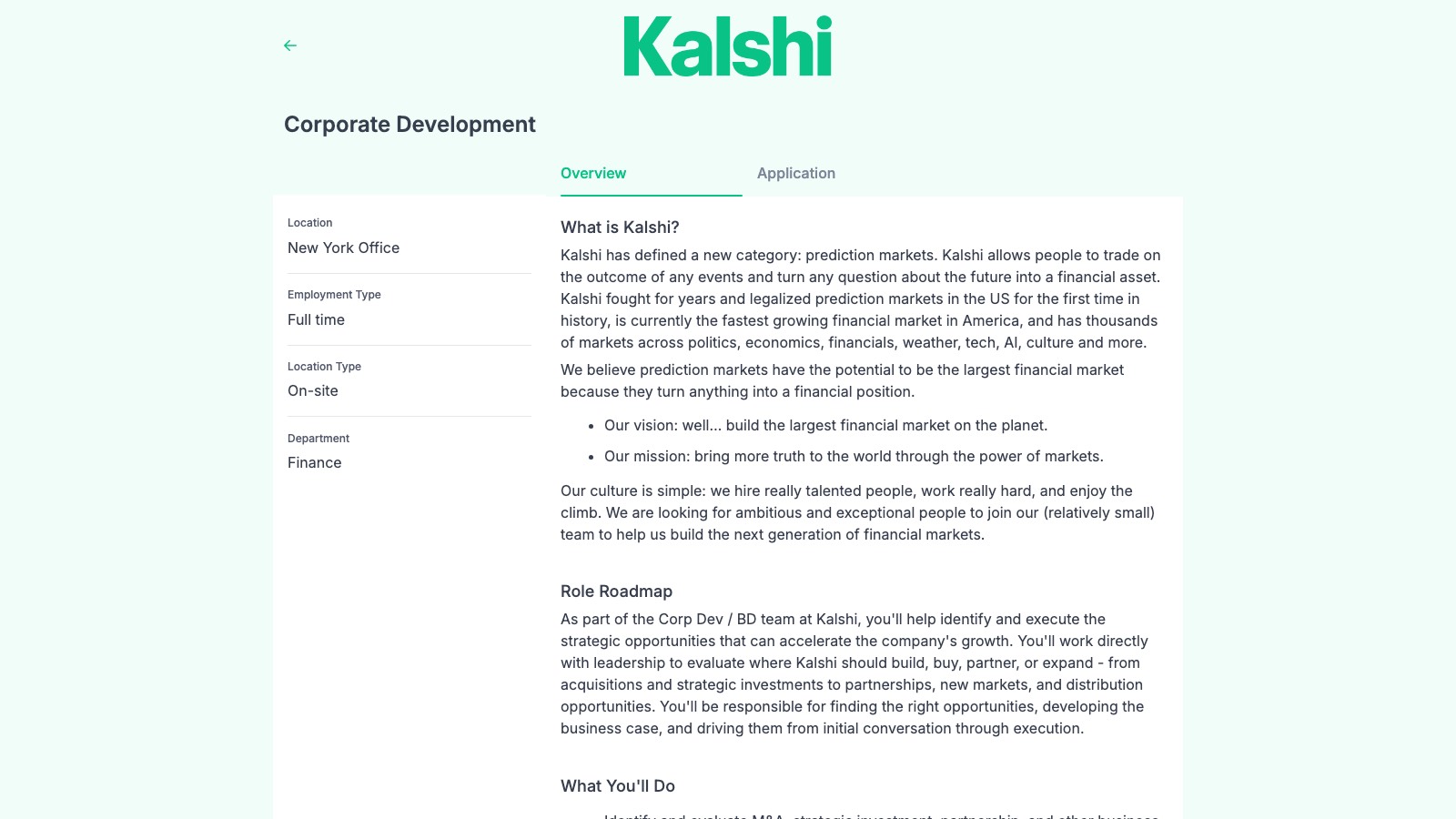 Screenshot of jobs.ashbyhq.com/kalshi/03d04c94-cdc5-4edf-89f7-c6c946a81911, the primary source for this page, captured 8 OCT 2026
